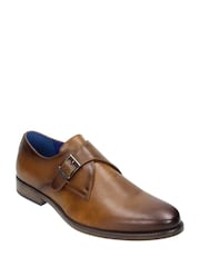 Novo Brown Napoleon Single Buckle Monk Shoes - Image 4 of 4