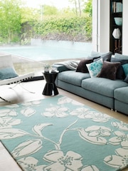 Asiatic Rugs Blue Matrix Floral Wool Rich Rug - Image 1 of 4