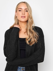 Long Tall Sally Black Longline Ribbed Cardigan - Image 4 of 4