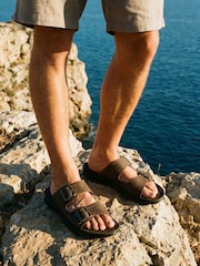 Novo Brown NOBLE Sporty Double Strap Buckle Sandal - Image 1 of 4