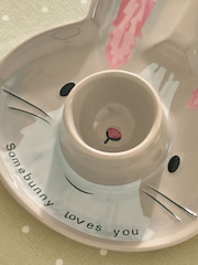 Grey Bunny Egg Holder Plate - Image 3 of 4