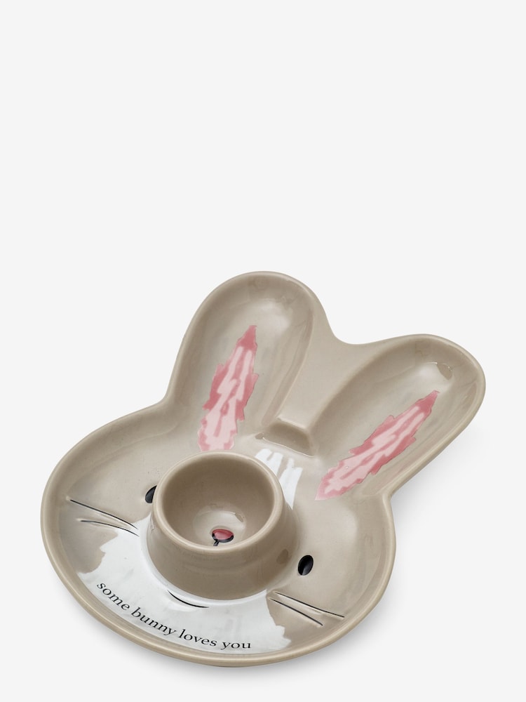 Grey Bunny Egg Holder Plate - Image 4 of 4