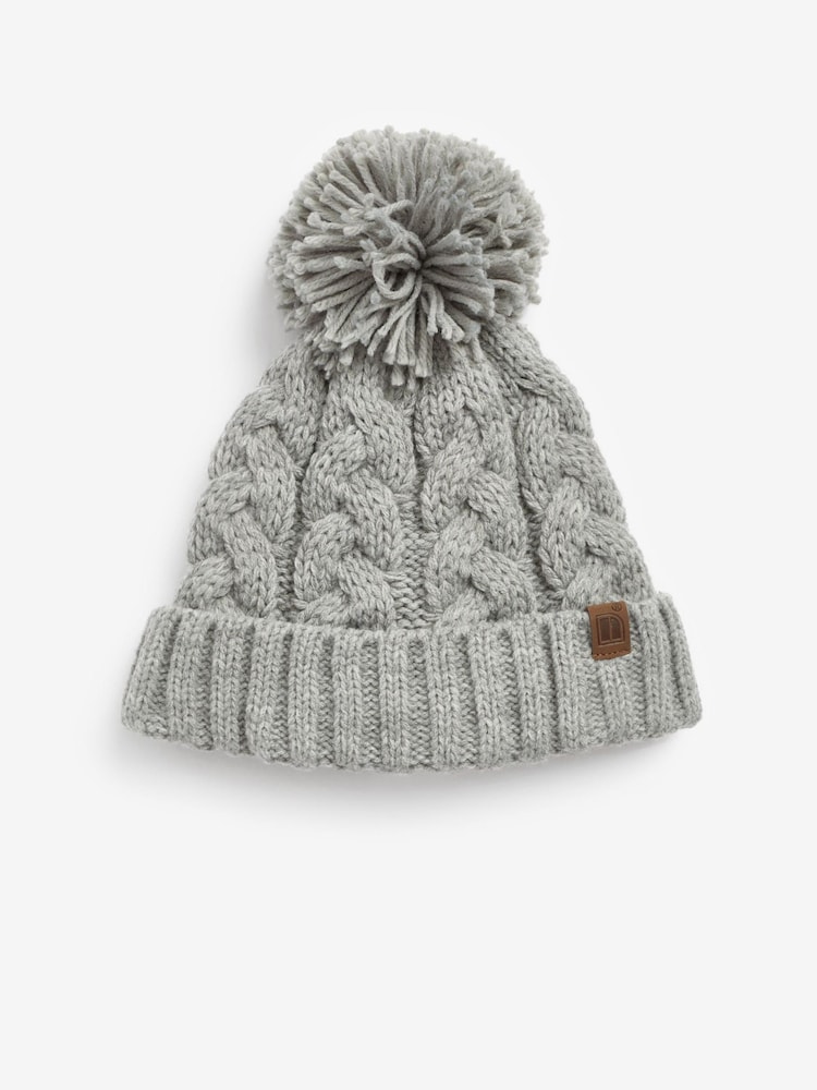 siva - Pleteni kabel Pom Hat (1-16let) - Slika 1 iz 2 siva - Pleteni kabel Pom Hat (1-16let) - Slika 1 iz 2