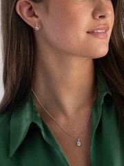 Beaverbrooks 9ct Cubic Zirconia Pendant & Earrings Set - Image 1 of 6