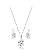 Beaverbrooks 9ct Cubic Zirconia Pendant & Earrings Set - Image 4 of 6