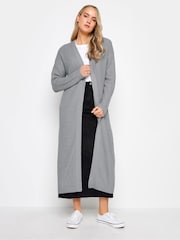 Long Tall Sally Grey Longline Ribbed Cardigan - Image 1 of 4