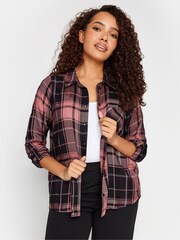 M&Co Black Boyfriend Petite Checked Shirt - Image 1 of 2