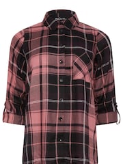 M&Co Black Boyfriend Petite Checked Shirt - Image 2 of 2