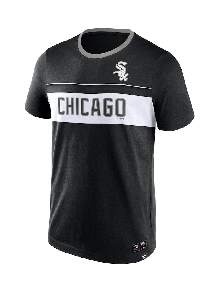 Fanatics Chicago White Sox Fundamentals Black 100% Cotton T-Shirt - Image 2 of 3 Fanatics Chicago White Sox Fundamentals Black 100% Cotton T-Shirt - Image 2 of 3