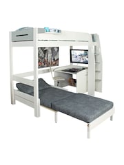 Kids Avenue White Urban Grey High Sleeper - Image 3 of 3