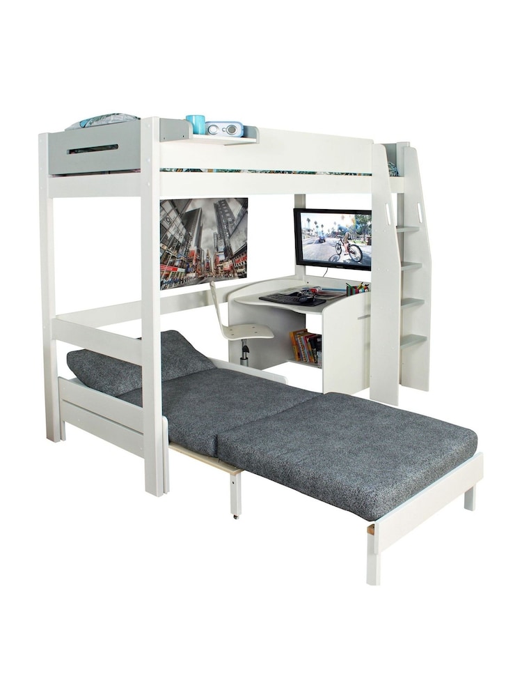 Kids Avenue White Urban Grey High Sleeper - Image 3 of 3