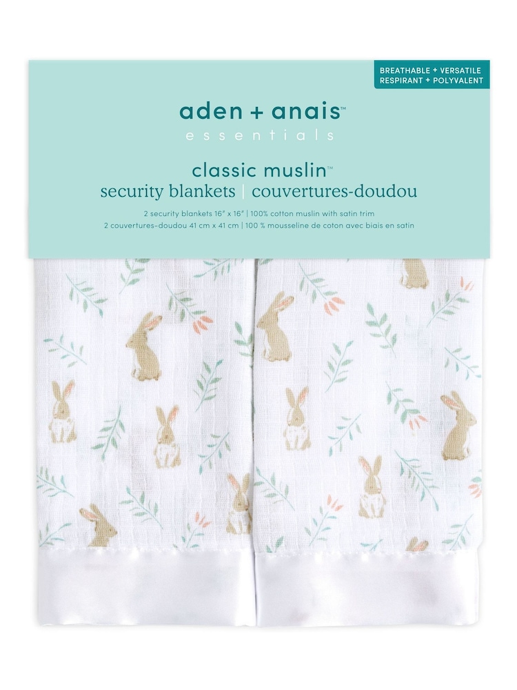 aden + anais Pink Essentials 100% Cotton Muslin Comforter Security Blankets 2 Pack - Image 3 of 3