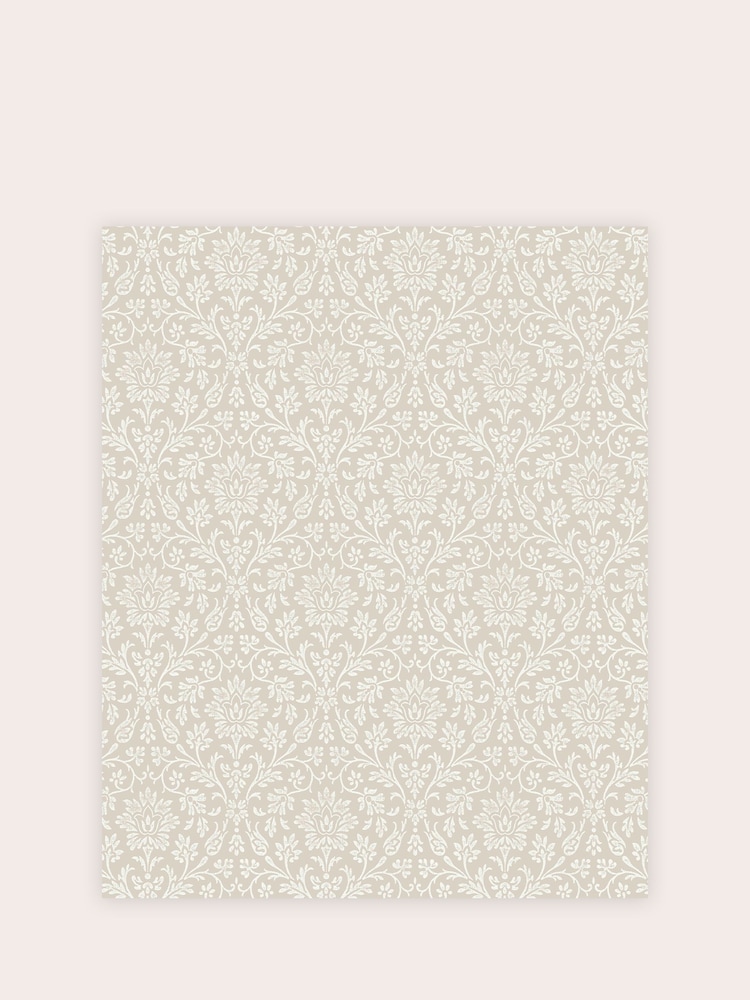 Laura Ashley Dove Grey Annecy A4 Wallpaper Sample - Image 2 of 2