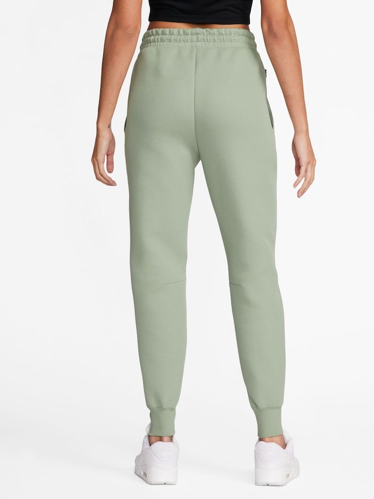 Nike Sage Green Tech Fleece Mid Rise Joggers - Image 2 of 3