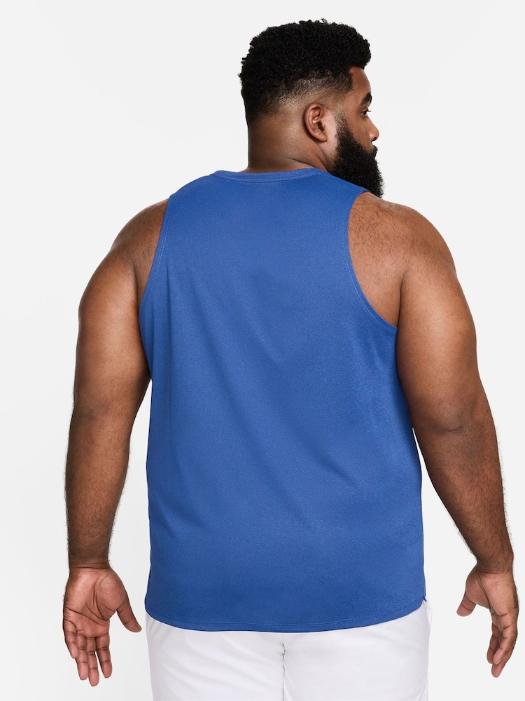 Nike Dark Blue Dri-FIT Miler Running Vest Top - Image 2 of 6
