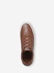 Светло-коричневый - Кожаные кеды Polo Ralph Lauren Hanford - Изображение 3 из 4