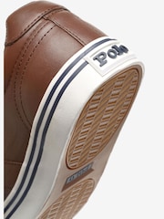 Светло-коричневый - Кожаные кеды Polo Ralph Lauren Hanford - Изображение 4 из 4