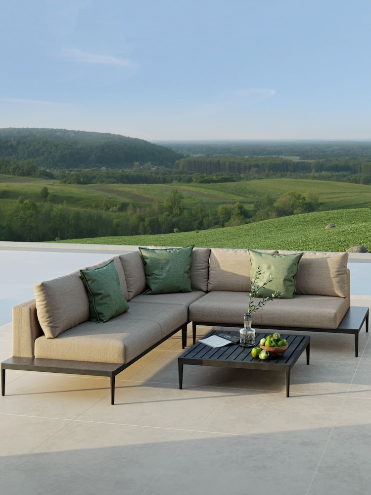 Maze Mink Brown Garden Eve Corner Sofa In All Weather Fabric - Image 2 of 6