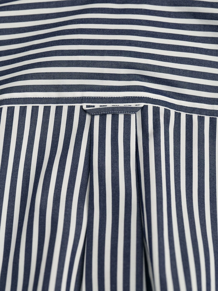 GANT Blue Poplin Striped 100% Cotton Shirt - Image 10 of 10