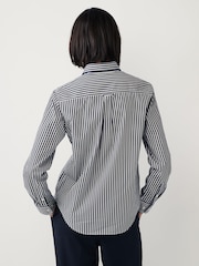 GANT Blue Poplin Striped 100% Cotton Shirt - Image 5 of 10