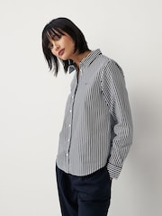 GANT Blue Poplin Striped 100% Cotton Shirt - Image 6 of 10