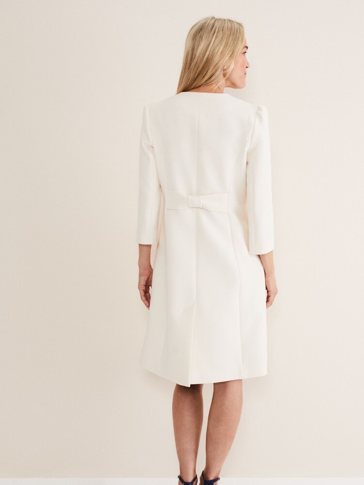 Phase Eight Neutral Venita Bow Long Jacket - Image 2 of 6
