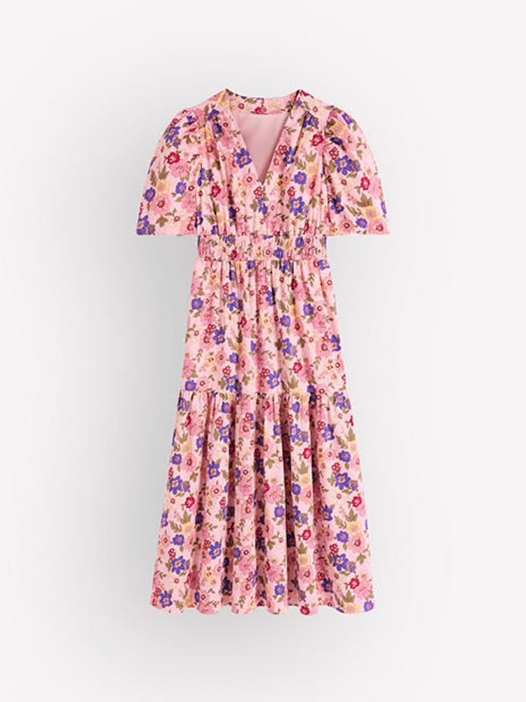 Boden Pink Irene Puff Sleeve Dress - Image 1 of 1