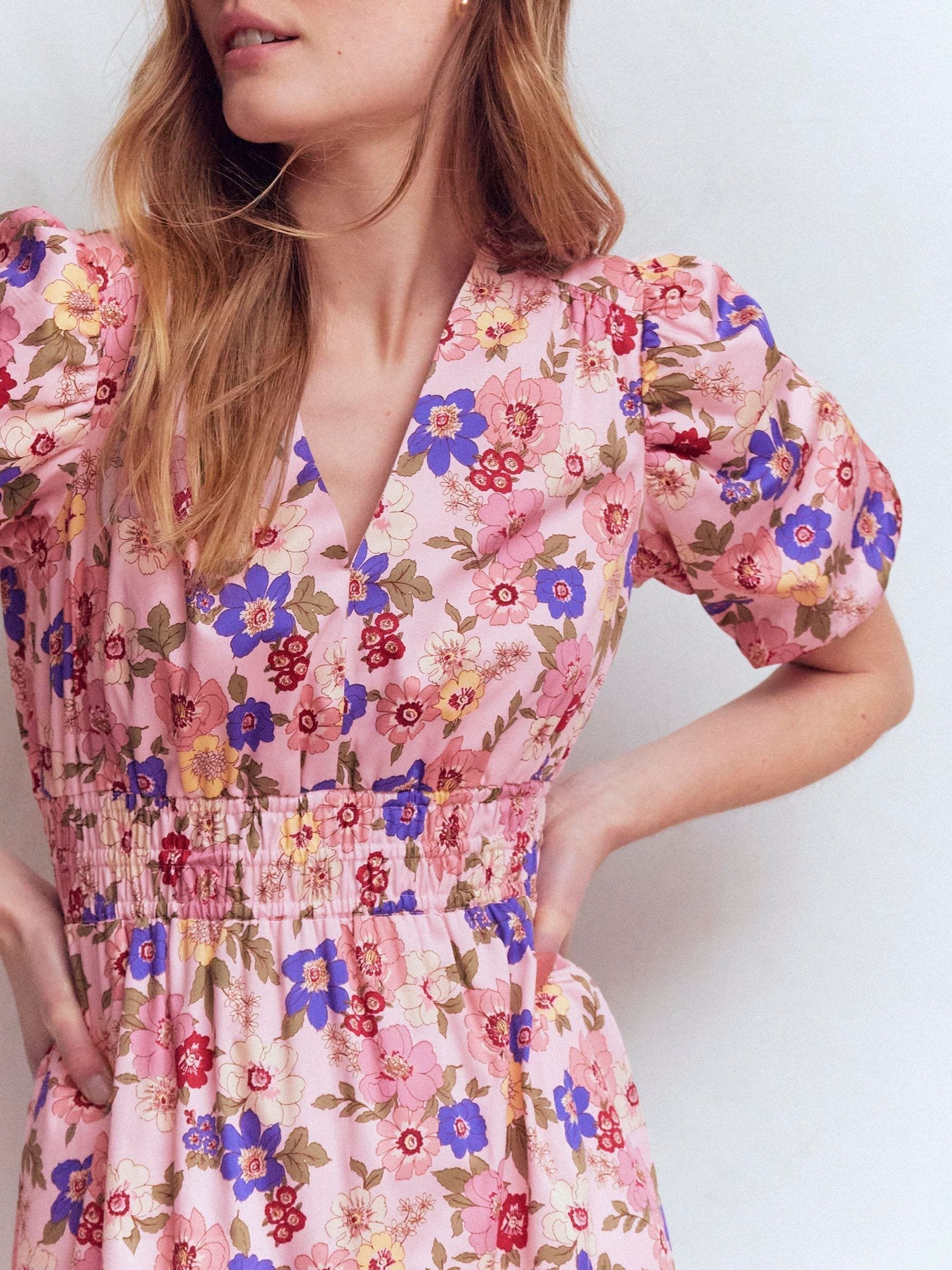 Buy Boden Pink Irene Puff Sleeve Dress from Next USA