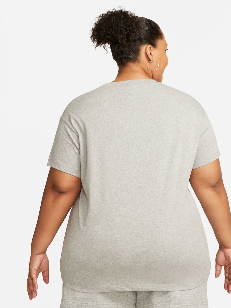 Nike Grey Curve Sportswear Essential T-Shirt - Image 2 of 5
