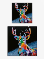 Steven Brown Art Blue Donald McDeer Medium Canvas Print - Image 3 of 4