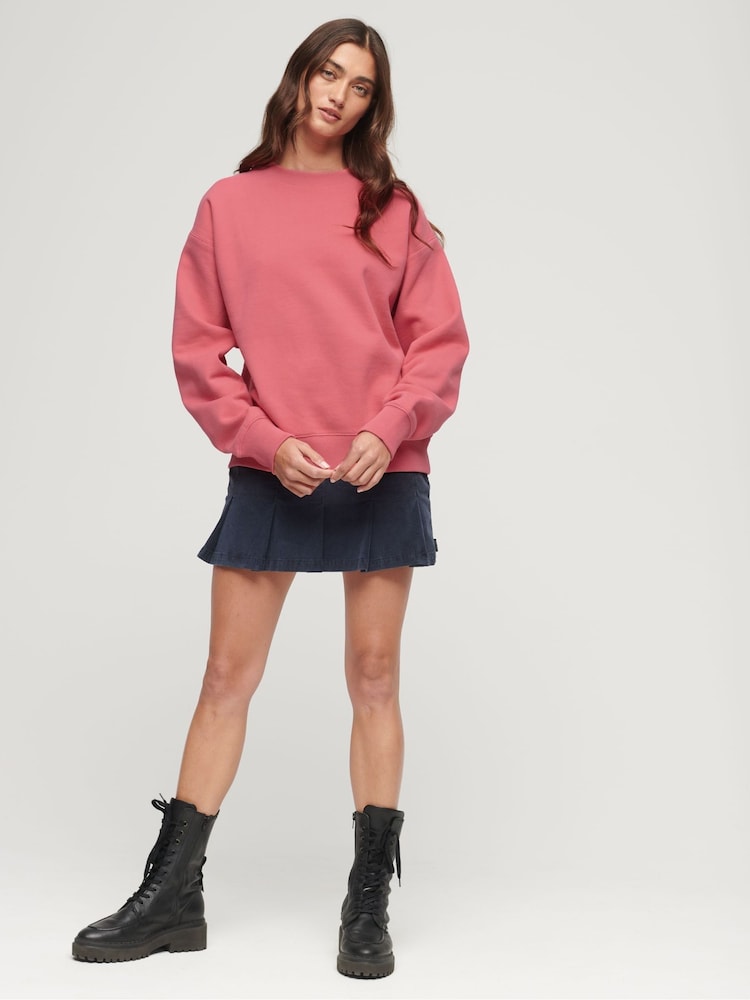 Pink - Superdry Relaxed Fit Essential Logo Sweatshirt - Bild 2 von 6