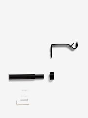 Black Stud Finial Extendable 19mm Curtain Pole Kit - Image 5 of 6