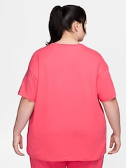 Nike Bright Pink Curve Sportswear Essential T-Shirt - Image 2 of 6