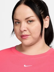 Nike Bright Pink Curve Sportswear Essential T-Shirt - Image 3 of 6