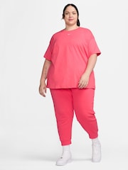Nike Bright Pink Curve Sportswear Essential T-Shirt - Image 5 of 6