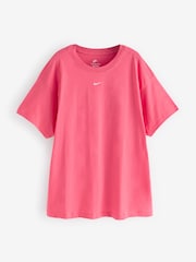 Nike Bright Pink Curve Sportswear Essential T-Shirt - Image 6 of 6