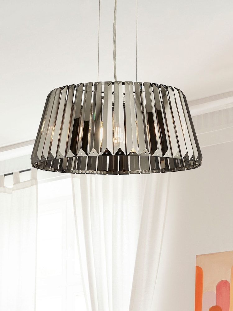 Searchlight Chrome Heath 5Lt Pendant Ceiling Light - Image 1 of 3