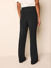 Black Tailored Elastic Back Bootcut Leg Trousers - Image 3 of 6