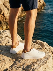 Novo White Nevada  Lace Up Trainers - Image 1 of 6