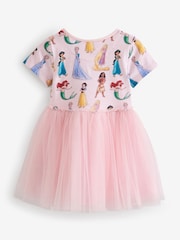 Pink Short Sleeve Disney Princess Twofer Dress (3mths-7yrs) - Image 7 of 8