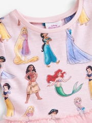 Pink Short Sleeve Disney Princess Twofer Dress (3mths-7yrs) - Image 8 of 8