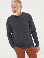 FatFace Braunton Grey Crew Jumper - Image 1 of 4