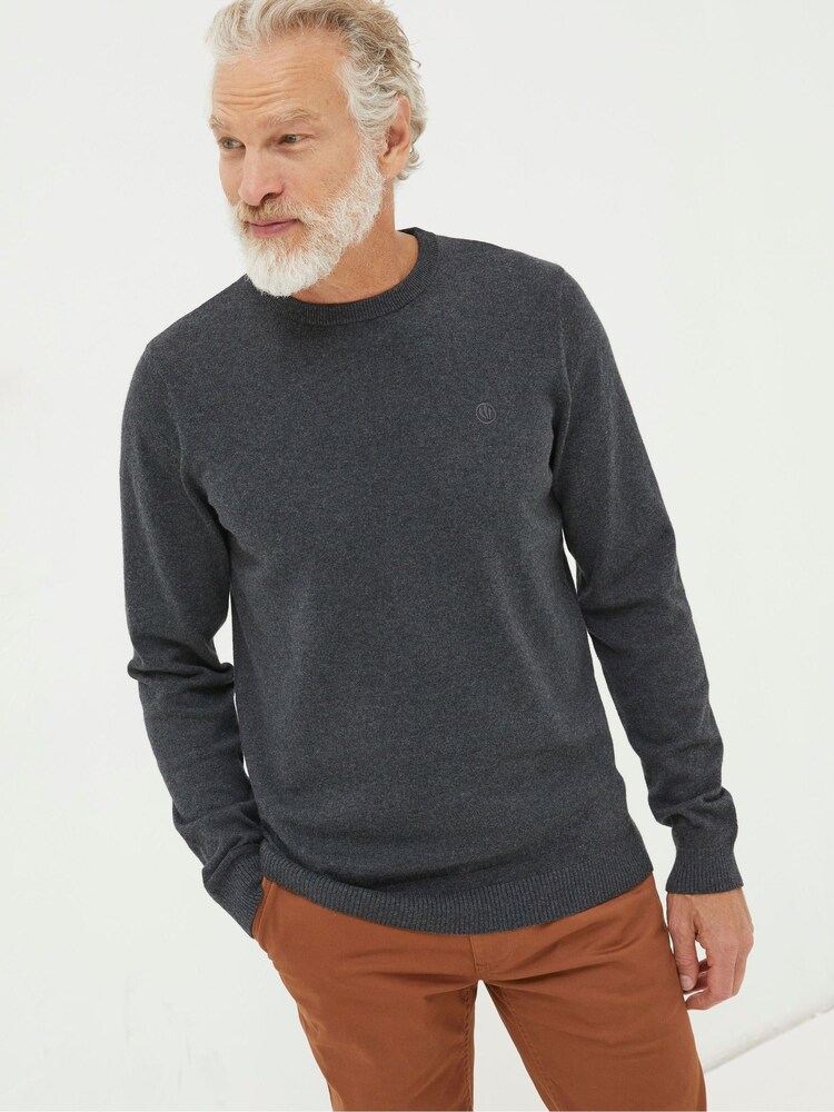 FatFace Braunton Grey Crew Jumper - Image 1 of 4