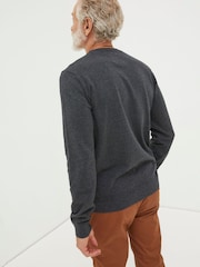 FatFace Braunton Grey Crew Jumper - Image 2 of 4