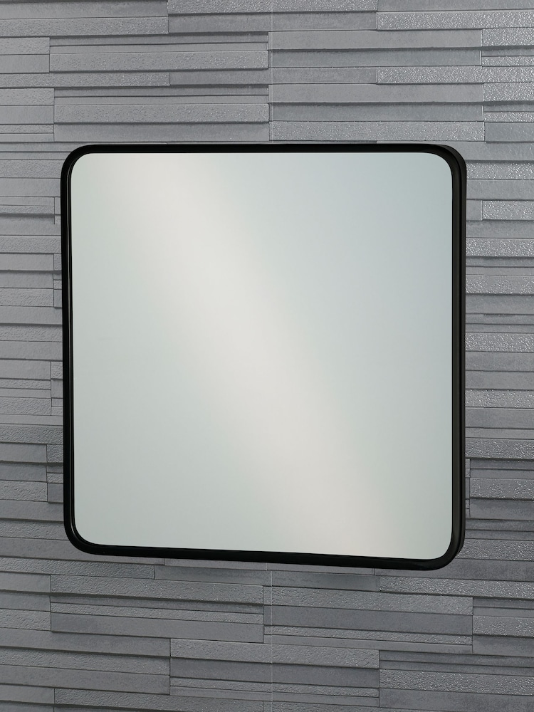Showerdrape Black Shoreditch Square Metal Framed Bathroom Mirror - Image 1 of 4