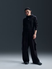 Nike Black Mini Phoenix Fleece Swoosh Pullover Hoodie - Image 1 of 6