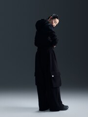 Nike Black Mini Phoenix Fleece Swoosh Pullover Hoodie - Image 2 of 6