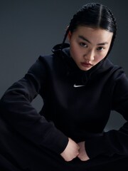 Nike Black Mini Phoenix Fleece Swoosh Pullover Hoodie - Image 3 of 6