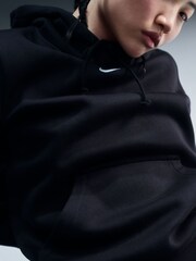 Nike Black Mini Phoenix Fleece Swoosh Pullover Hoodie - Image 4 of 6