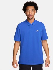 Ярко-синий - Рубашка поло с короткими рукавами Nike Club - Изображение 1 из 7